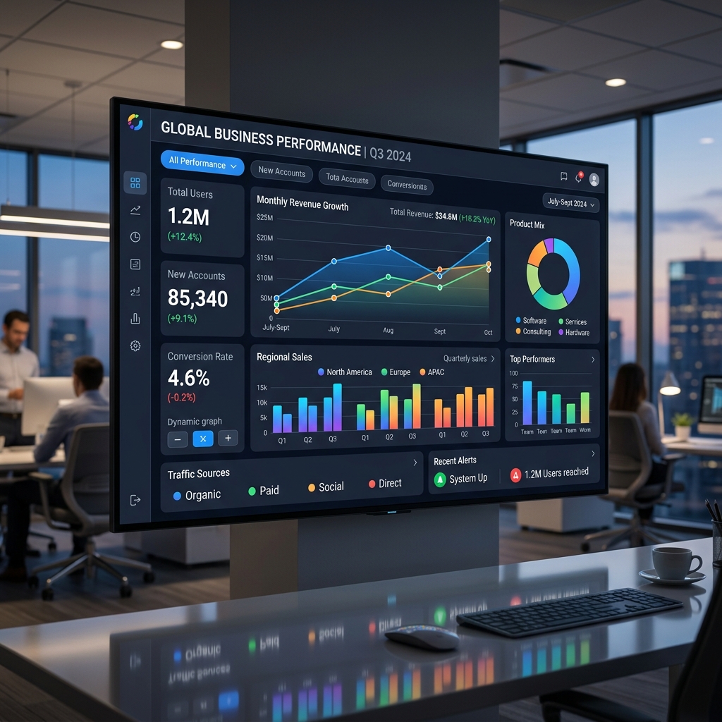 Business dashboards and data visualization